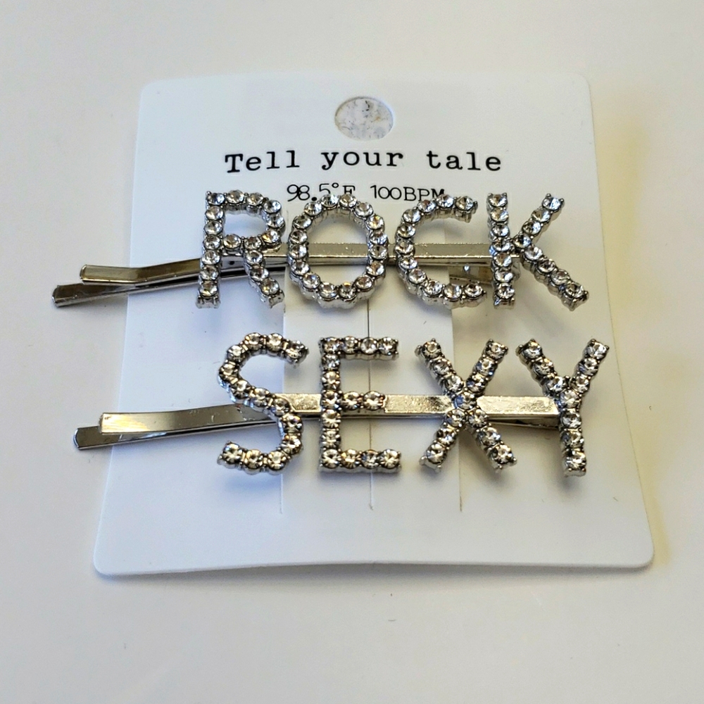 2 Hair word pins